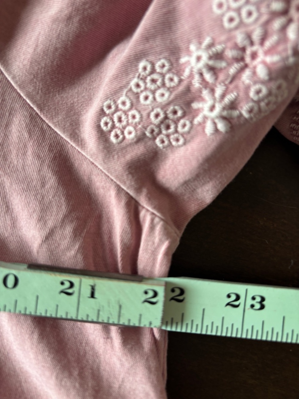 Soft Surroundings XL Pink Embroidered Boho Top Long Sleeve Flowy - Picture 5 of 6